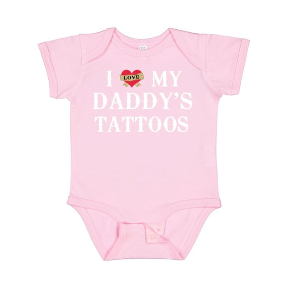 Inktastic I Love My Daddy's Tattoos Boys or Girls Baby Bodysuit