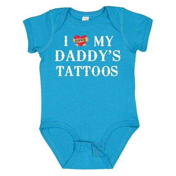 Inktastic I Love My Daddy's Tattoos Boys or Girls Baby Bodysuit