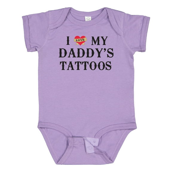 Inktastic I Love My Daddy's Tattoos Boys or Girls Baby Bodysuit