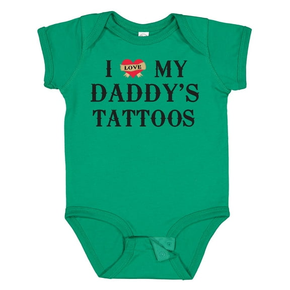Inktastic I Love My Daddy's Tattoos Boys or Girls Baby Bodysuit