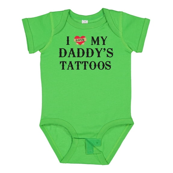 Inktastic I Love My Daddy's Tattoos Boys or Girls Baby Bodysuit