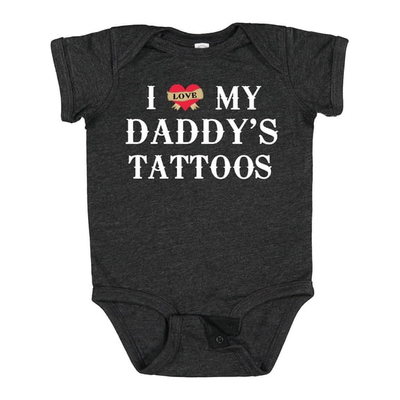 Inktastic I Love My Daddy's Tattoos Boys or Girls Baby Bodysuit