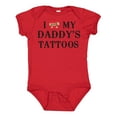 thumbnail image 1 of Inktastic I Love My Daddy's Tattoos Boys or Girls Baby Bodysuit, 1 of 5