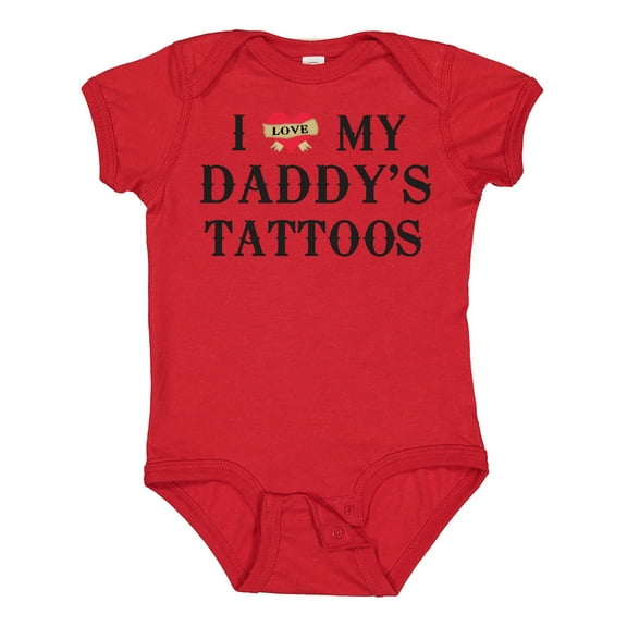 Inktastic I Love My Daddy's Tattoos Boys or Girls Baby Bodysuit