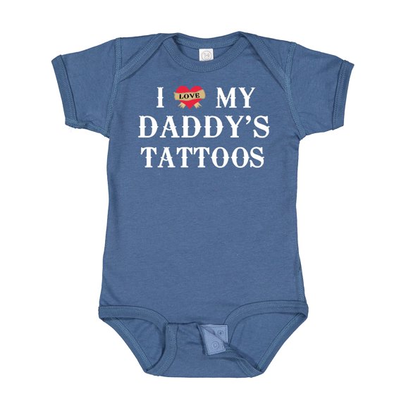 Inktastic I Love My Daddy's Tattoos Boys or Girls Baby Bodysuit