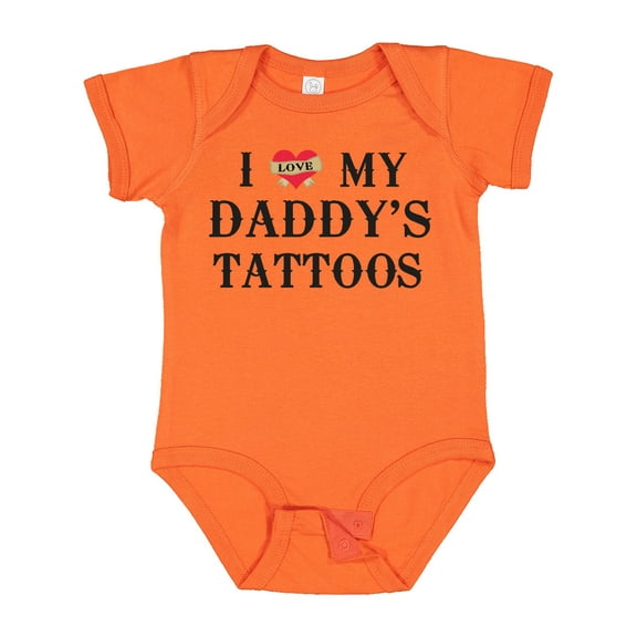 Inktastic I Love My Daddy's Tattoos Boys or Girls Baby Bodysuit