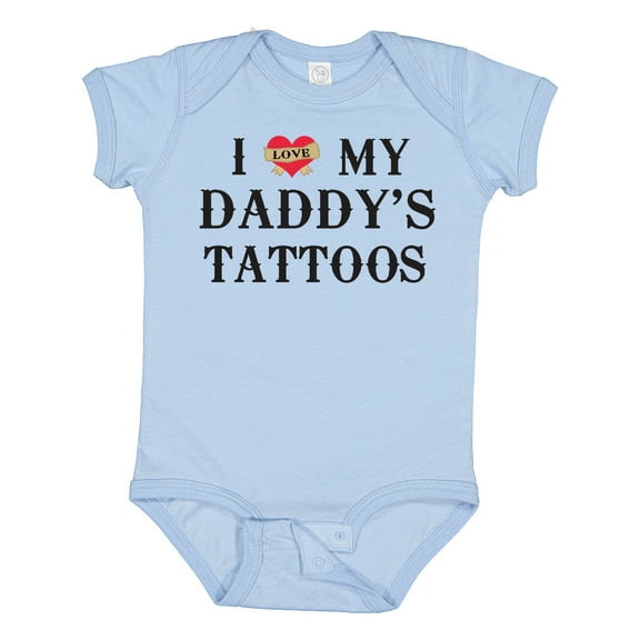 Inktastic I Love My Daddy's Tattoos Boys or Girls Baby Bodysuit