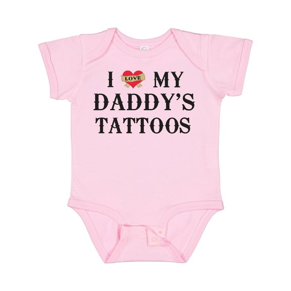 Inktastic I Love My Daddy's Tattoos Boys or Girls Baby Bodysuit
