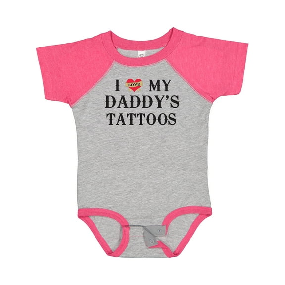 Inktastic I Love My Daddy's Tattoos Boys or Girls Baby Bodysuit