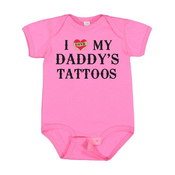 Inktastic I Love My Daddy's Tattoos Boys or Girls Baby Bodysuit