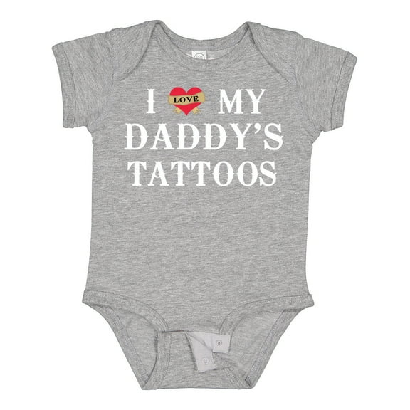 Inktastic I Love My Daddy's Tattoos Boys or Girls Baby Bodysuit