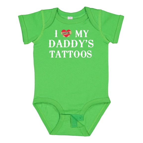 Inktastic I Love My Daddy's Tattoos Boys or Girls Baby Bodysuit
