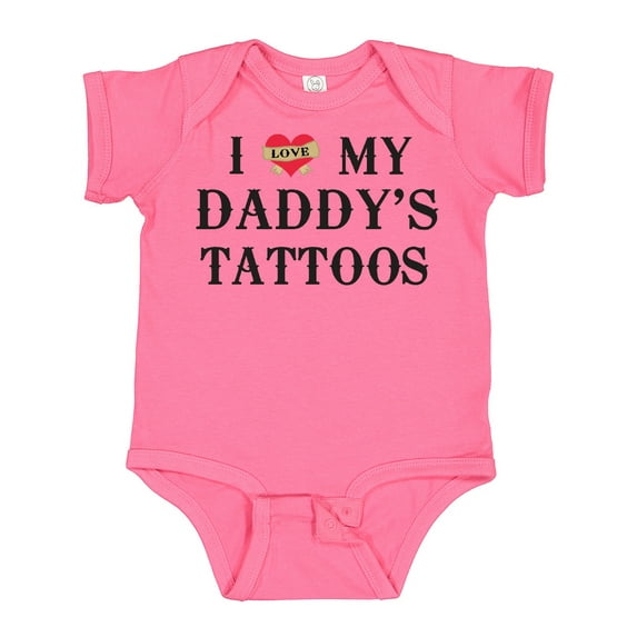 Inktastic I Love My Daddy's Tattoos Boys or Girls Baby Bodysuit