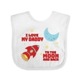 thumbnail image 1 of Inktastic I Love My Daddy to the Moon and Back Boys or Girls Baby Bib, 1 of 4