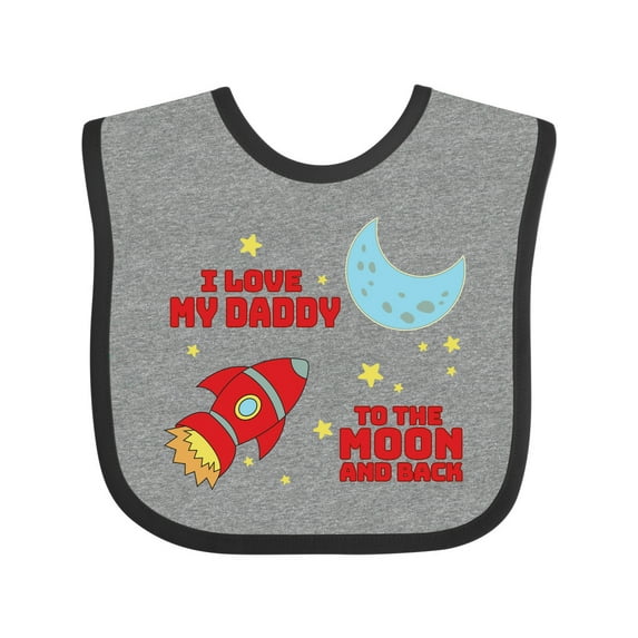 Inktastic I Love My Daddy to the Moon and Back Boys or Girls Baby Bib
