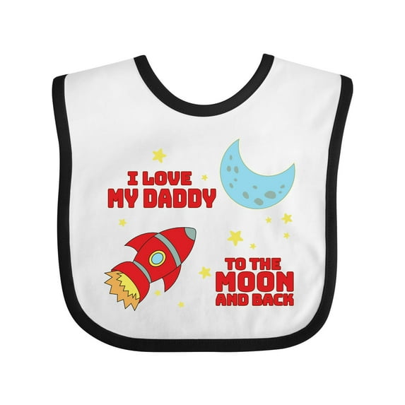 Inktastic I Love My Daddy to the Moon and Back Boys or Girls Baby Bib