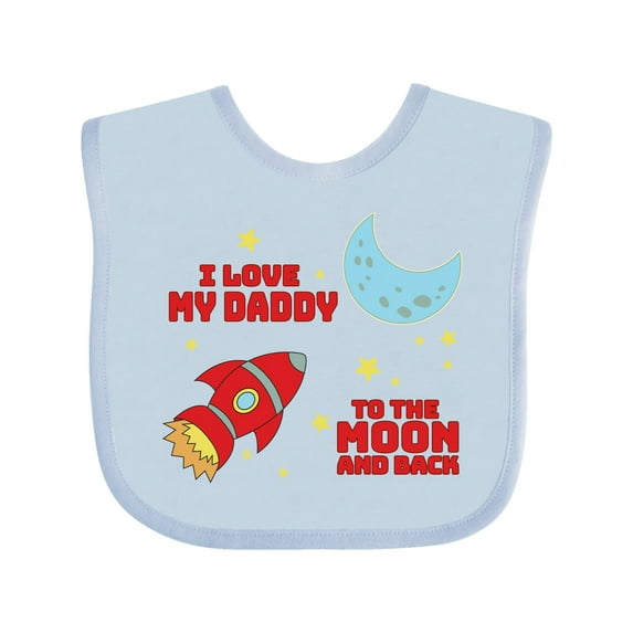 Inktastic I Love My Daddy to the Moon and Back Boys or Girls Baby Bib