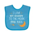 thumbnail image 1 of Inktastic I Love My Daddy to the Moon and Back Boys or Girls Baby Bib, 1 of 4