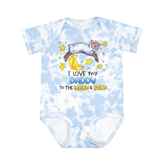 Inktastic I Love My Daddy to the Moon and Back Cute Sheep Boys or Girls Baby Bodysuit