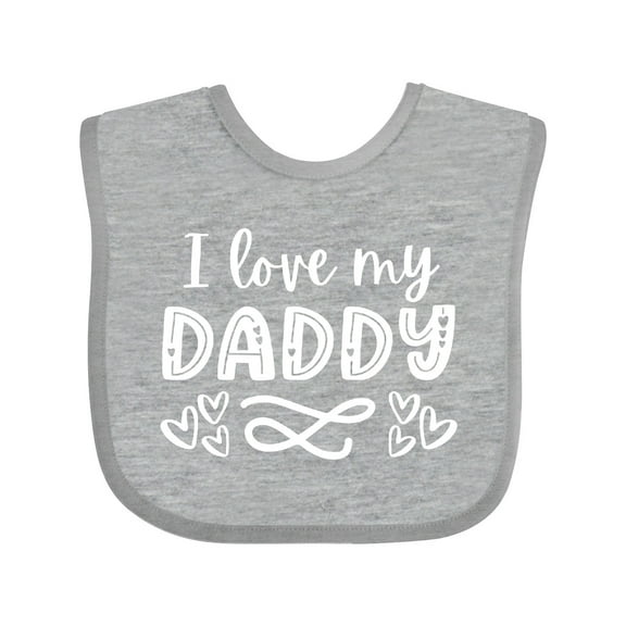 Inktastic I Love My Daddy with Hearts Boys or Girls Baby Bib