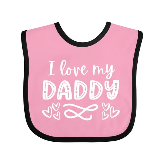 Inktastic I Love My Daddy with Hearts Boys or Girls Baby Bib