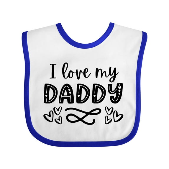 Inktastic I Love My Daddy with Hearts Boys or Girls Baby Bib