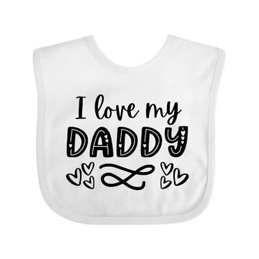 Inktastic I Love My Daddy with Hearts Boys or Girls Baby Bib