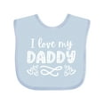 thumbnail image 1 of Inktastic I Love My Daddy with Hearts Boys or Girls Baby Bib, 1 of 4