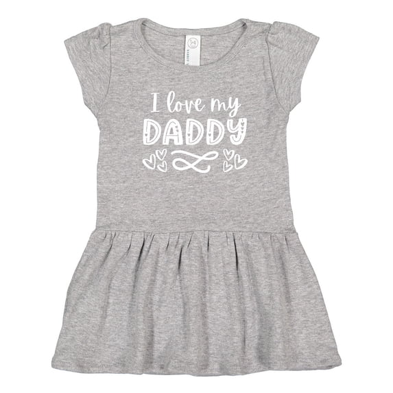 Inktastic I Love My Daddy with Hearts Girls Toddler Dress