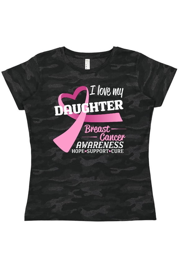 I Love My Daughter Breast Cancer Awareness Hope, Support, Love Women's T-Shirt