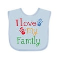 thumbnail image 1 of Inktastic I Love My Family Boys or Girls Baby Bib, 1 of 4