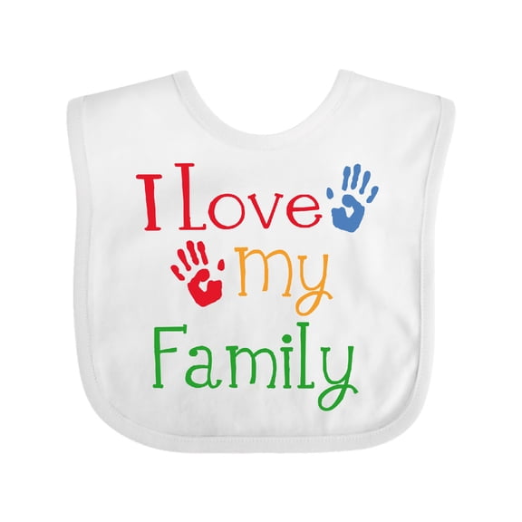 Inktastic I Love My Family Boys or Girls Baby Bib