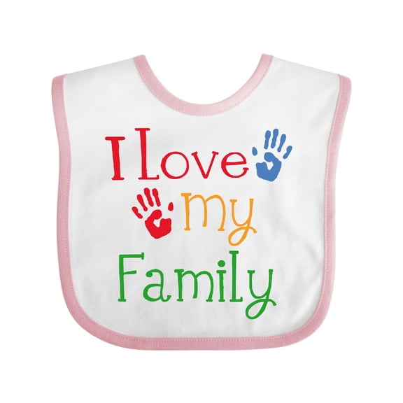Inktastic I Love My Family Boys or Girls Baby Bib