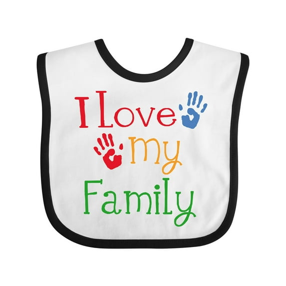 Inktastic I Love My Family Boys or Girls Baby Bib