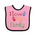 thumbnail image 1 of Inktastic I Love My Family Boys or Girls Baby Bib, 1 of 4