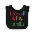 thumbnail image 1 of Inktastic I Love My Family Boys or Girls Baby Bib, 1 of 4