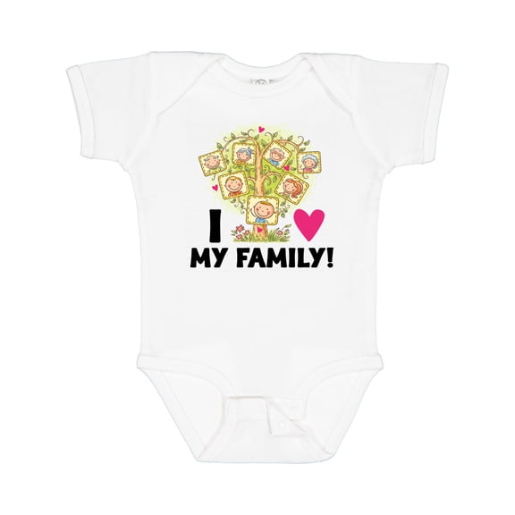 Inktastic I Love My Family Kids Family Tree Boys or Girls Baby Bodysuit