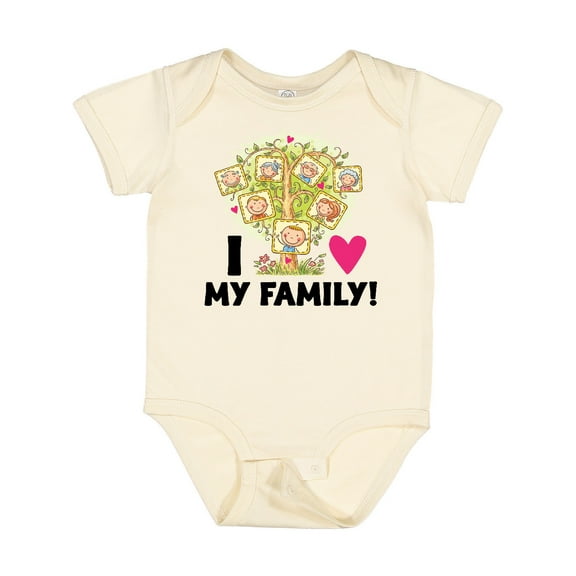 Inktastic I Love My Family Kids Family Tree Boys or Girls Baby Bodysuit