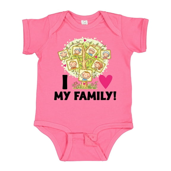 Inktastic I Love My Family Kids Family Tree Boys or Girls Baby Bodysuit
