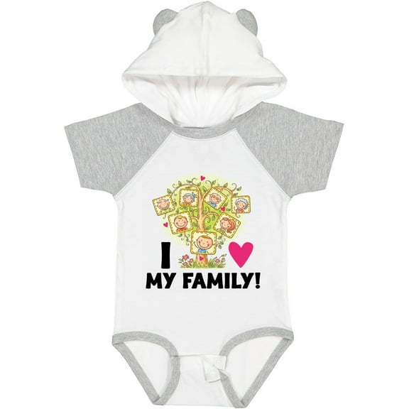 Inktastic I Love My Family Kids Family Tree Boys or Girls Baby Bodysuit