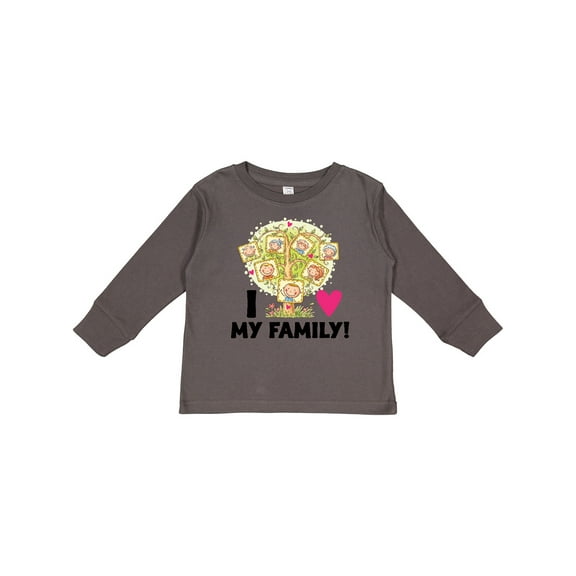 Inktastic I Love My Family Kids Family Tree Boys or Girls Long Sleeve Toddler T-Shirt