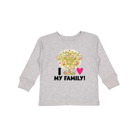 Inktastic I Love My Family Kids Family Tree Boys or Girls Long Sleeve Toddler T-Shirt