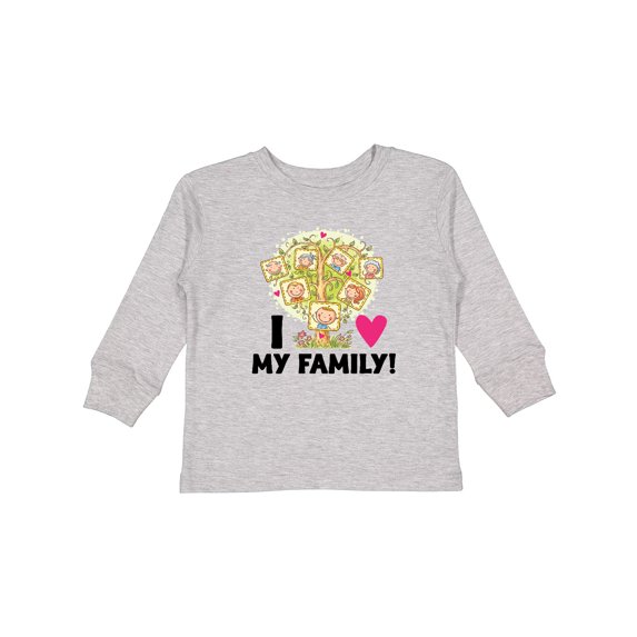 Inktastic I Love My Family Kids Family Tree Boys or Girls Long Sleeve Toddler T-Shirt
