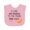 thumbnail image 1 of Inktastic I Love My Family to the Moon and Back Boys or Girls Baby Bib, 1 of 4