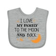 thumbnail image 1 of Inktastic I Love My Family to the Moon and Back Boys or Girls Baby Bib, 1 of 4