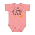 thumbnail image 1 of Inktastic I Love My Family to the Moon and Back Boys or Girls Baby Bodysuit, 1 of 5
