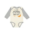 thumbnail image 1 of Inktastic I Love My Family to the Moon and Back Boys or Girls Long Sleeve Baby Bodysuit, 1 of 5