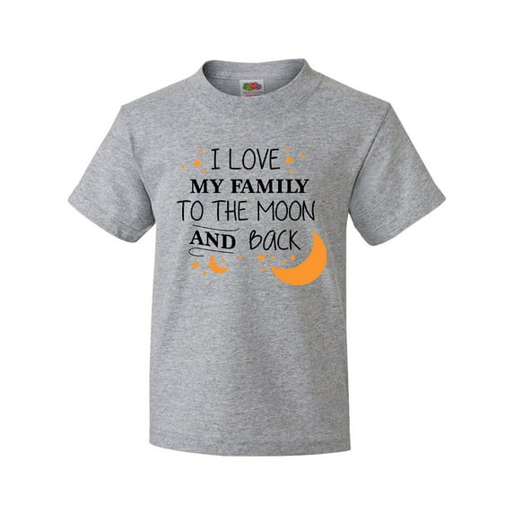 Inktastic I Love My Family to the Moon and Back Youth T-Shirt