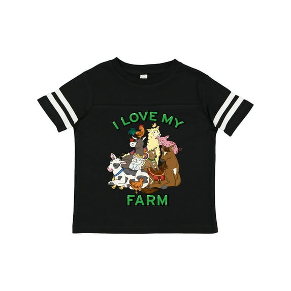 Inktastic I Love My Farm with Happy Farm Animals Boys or Girls Toddler T-Shirt