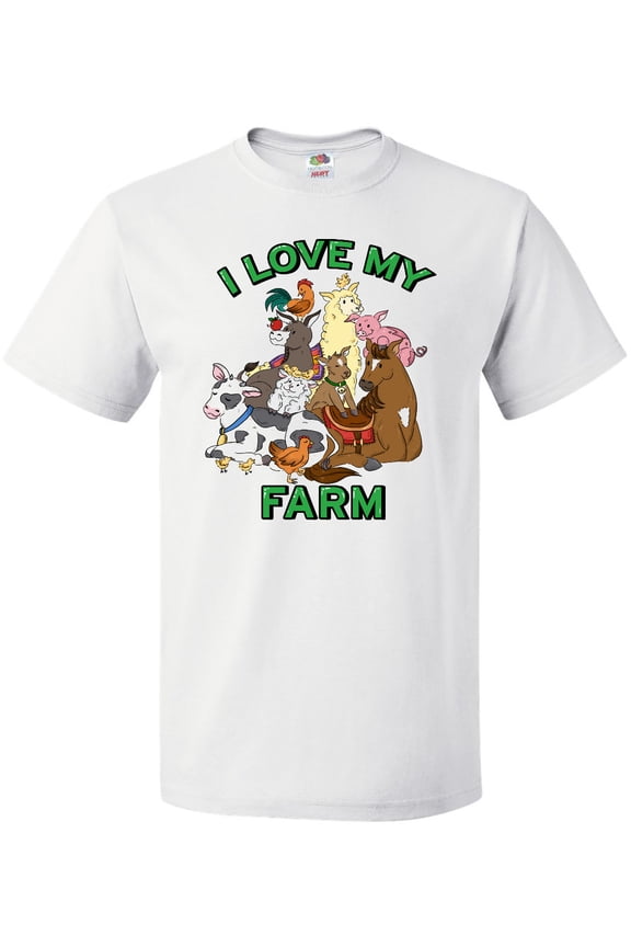 I Love My Farm with Happy Farm Animals T-Shirt